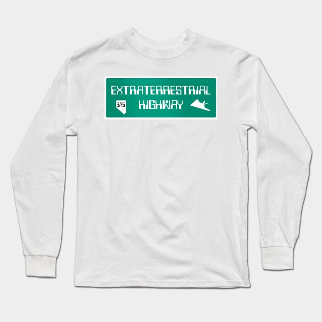 Extraterrestrial Highway Long Sleeve T-Shirt by nickemporium1